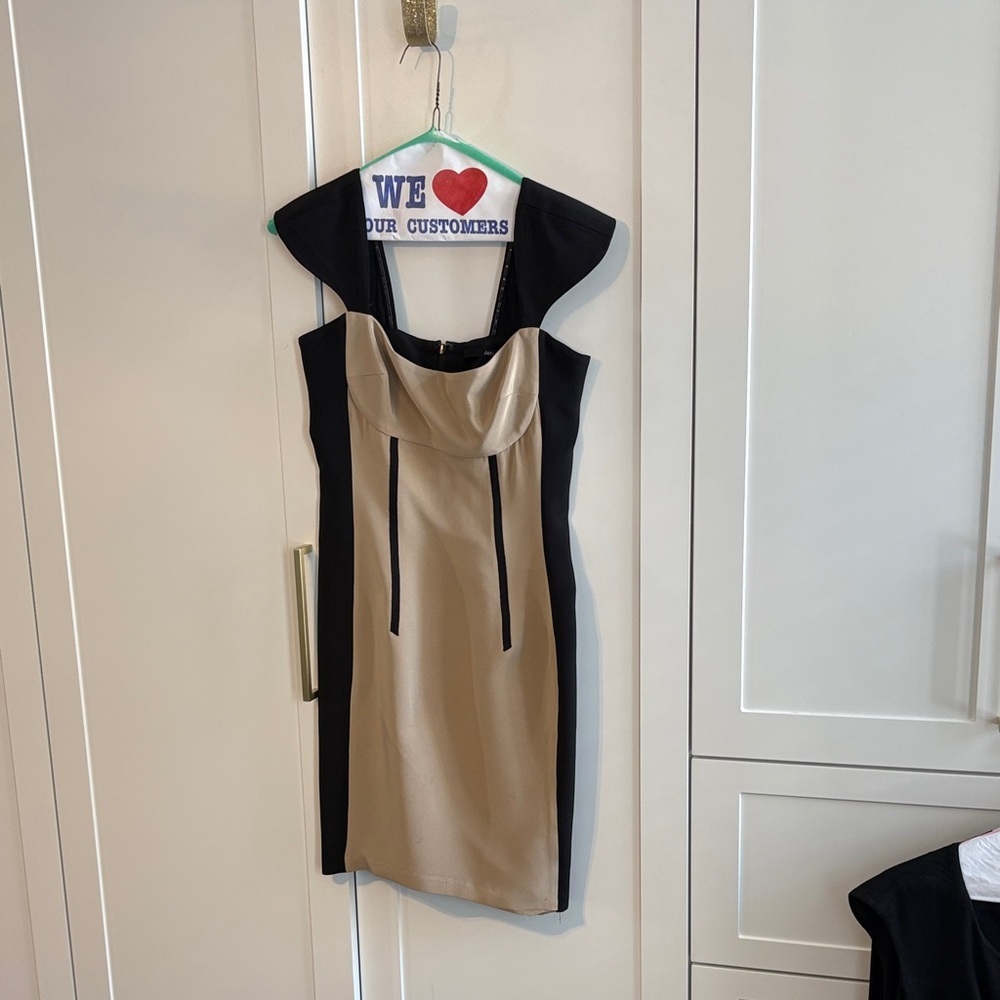 Jay Godfrey Carmella Colorblock Cap Sleeve Fitted Mini Dress